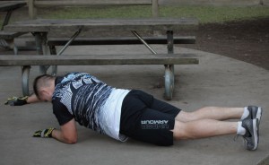 One arm plank for explosive power